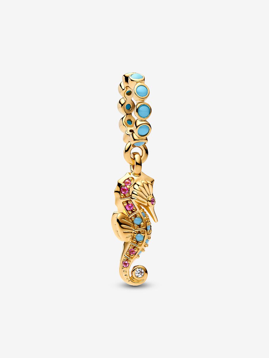 Seahorse Dangle Charm Gold Plating