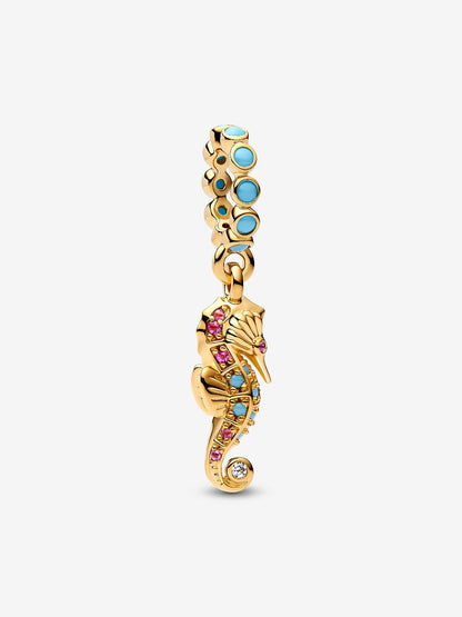 Seahorse Dangle Charm Gold Plating