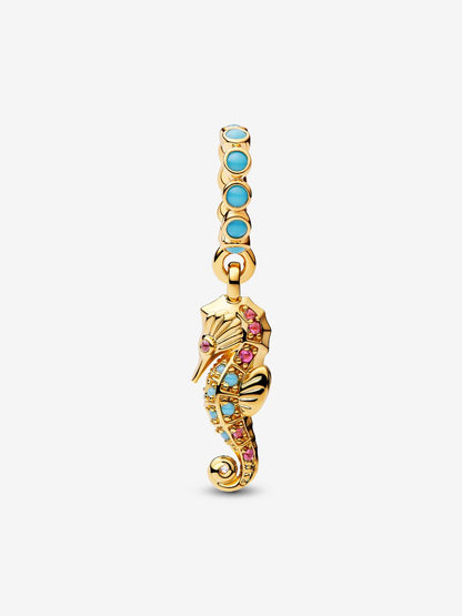 Seahorse Dangle Charm Gold Plating