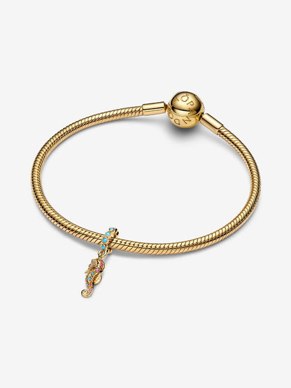 Seahorse Dangle Charm Gold Plating