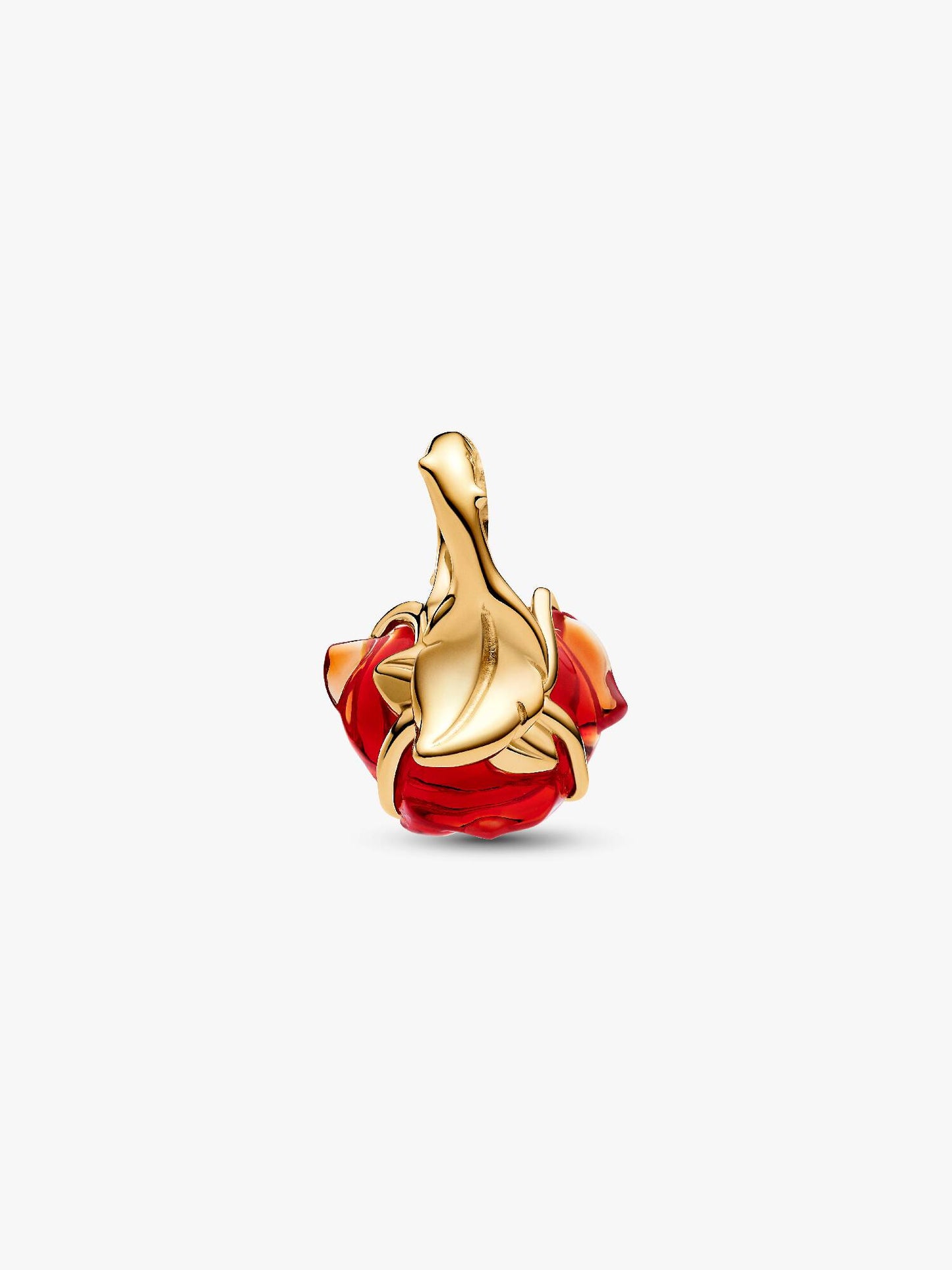 Disney Beauty and the Beast Enchanted Rose Dangle Charm Gold-Plated
