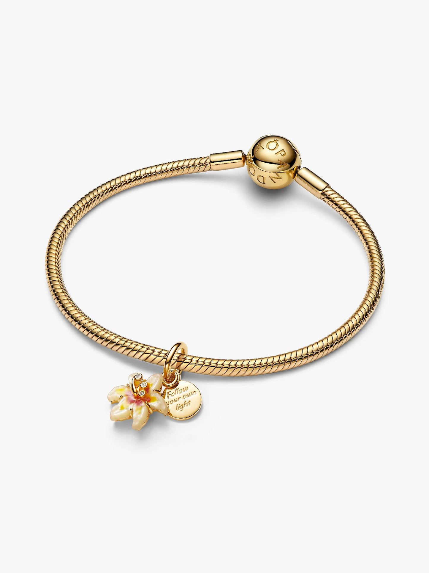 Disney Tangled Sundrop Flower Glow-in-the-dark Charm Gold-Plated