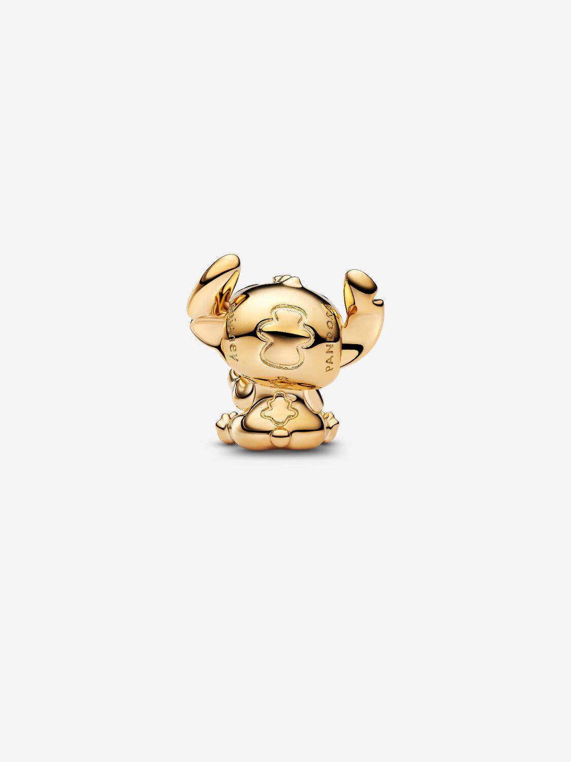 Disney Stitch Heart Charm Gold Plated