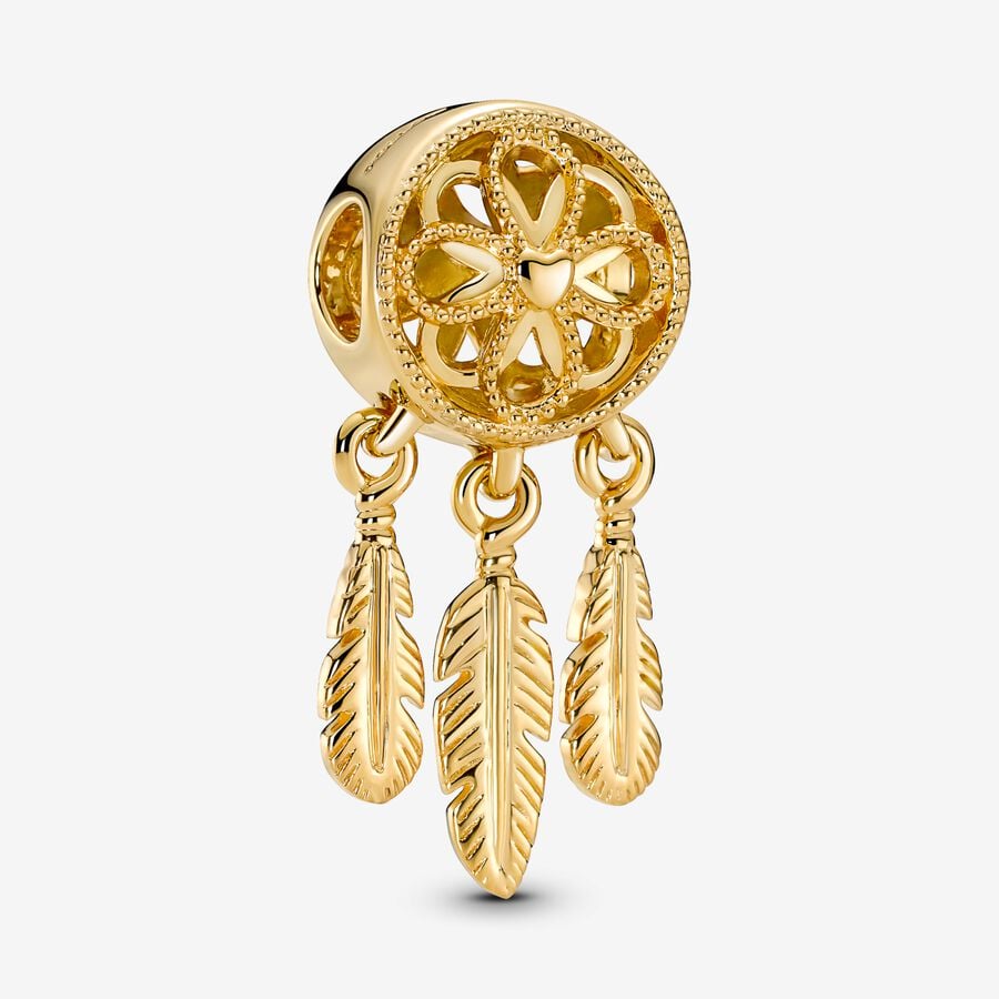 Gold Spiritual Dreamcatcher Charm