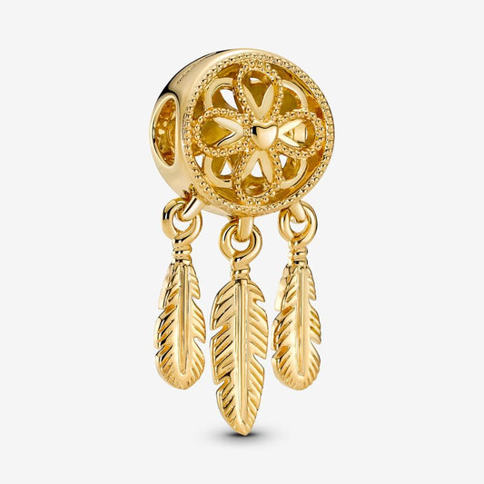 Gold Spiritual Dreamcatcher Charm