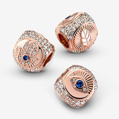 Hamsa, All-seeing Eye & Feather Three-sided Charm