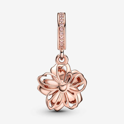 Cherry Blossom Dangle Charm Rose gold plated