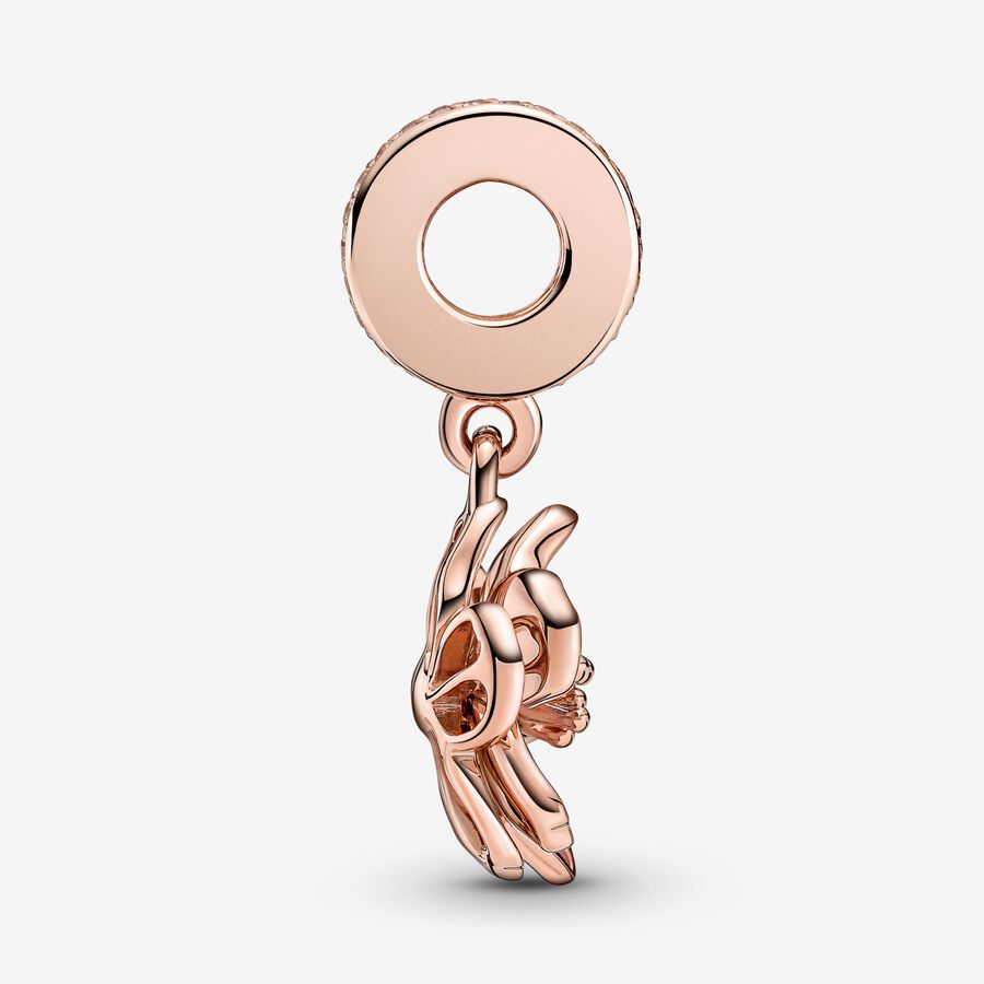 Cherry Blossom Dangle Charm Rose gold plated