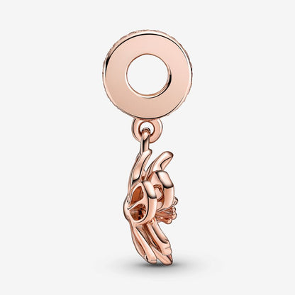 Cherry Blossom Dangle Charm Rose gold plated