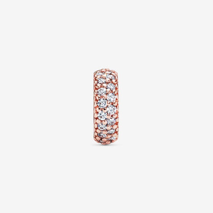 Rose Clear Sparkle Spacer Charm
