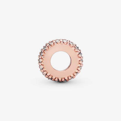 Rose Clear Sparkle Spacer Charm