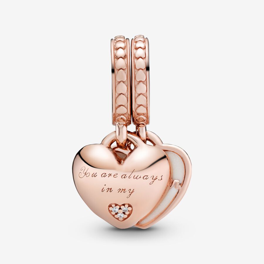 You're Always in My Heart Split Dangle Charm