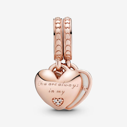 You're Always in My Heart Split Dangle Charm