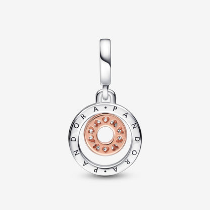 Two-tone Logo Circles Dangle Charm