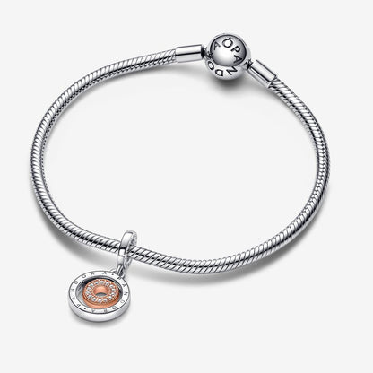 Two-tone Logo Circles Dangle Charm