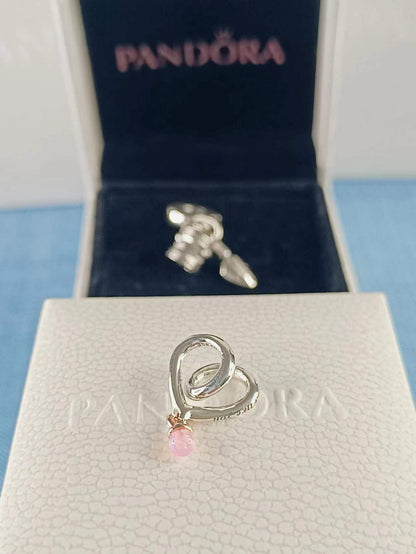 Two-tone Wrapped Heart Charm