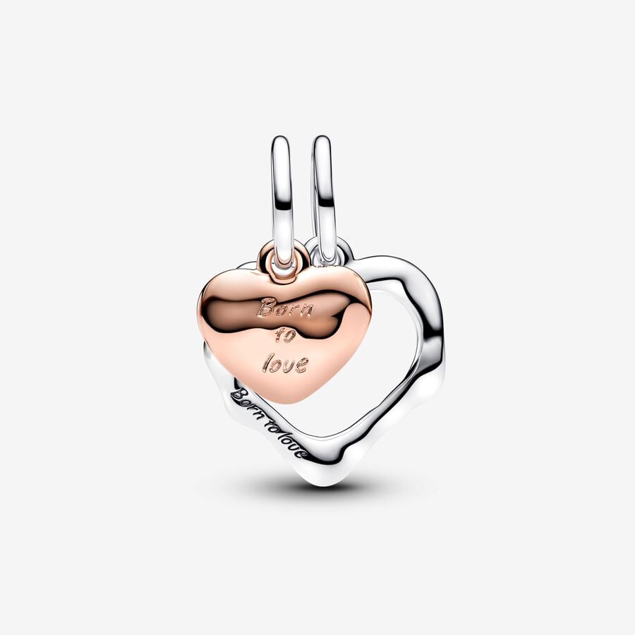 Joined Hearts Dangle Charm