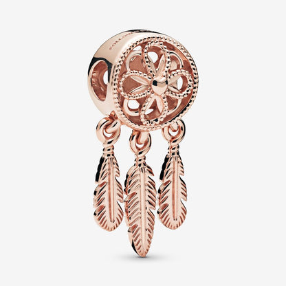 Spiritual Dreamcatcher Charm Rose gold plated