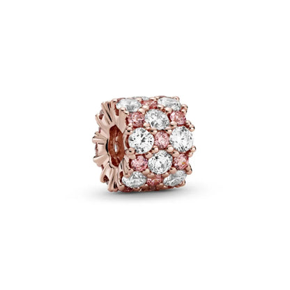 Rose Pink and Clear Sparkle Charm