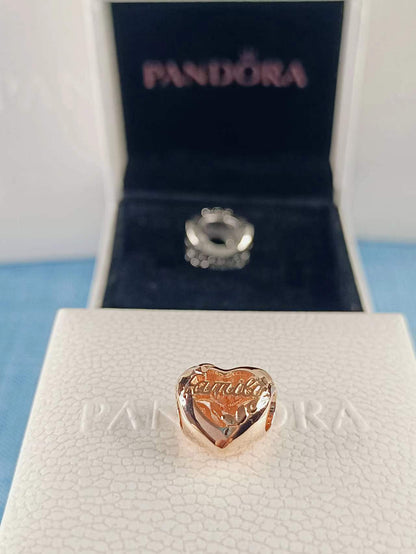 Rose Family Tree Heart Charm