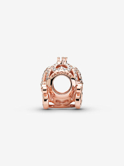 Disney Cinderella Sparkling Carriage Charm Rose Gold Plating