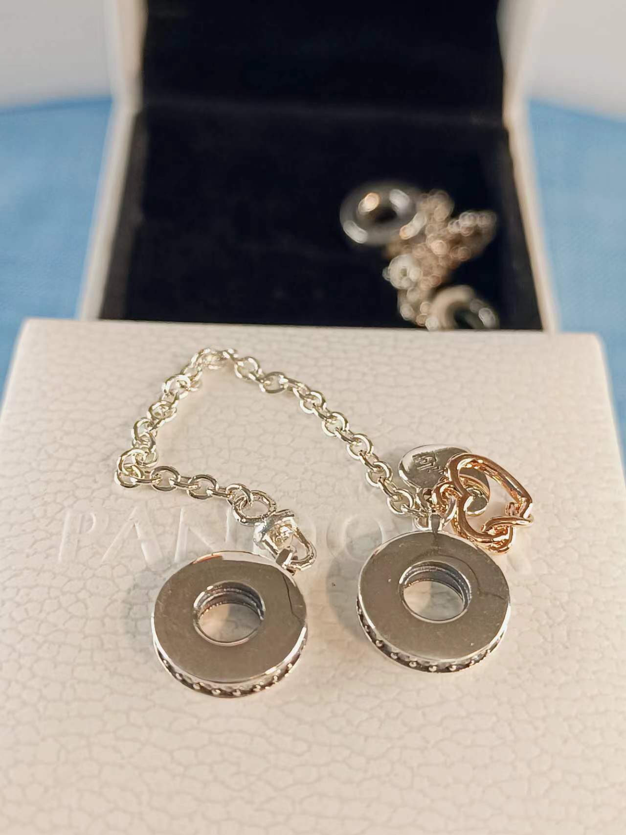 Family Heart Safety Chain Charm