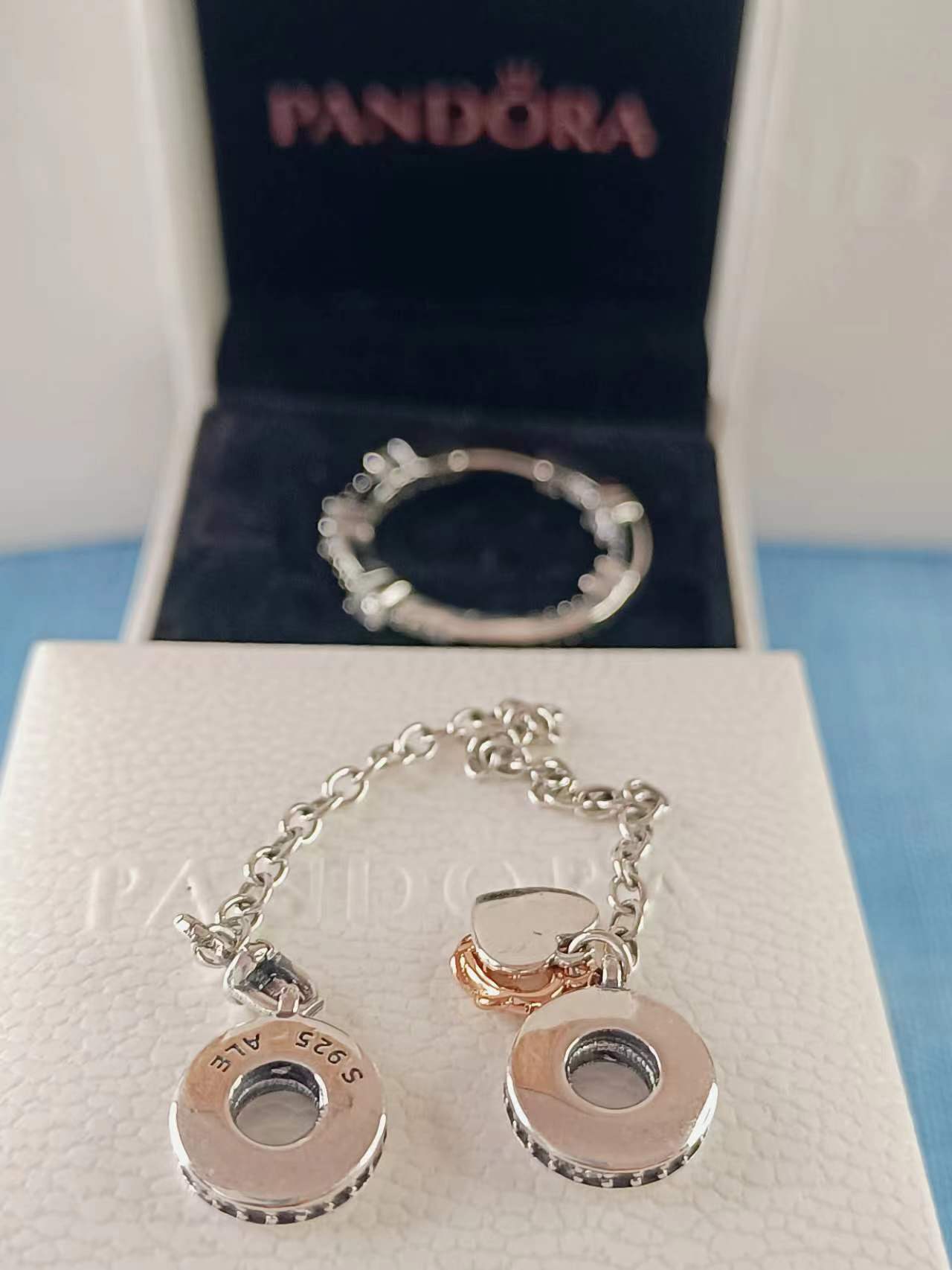Family Heart Safety Chain Charm