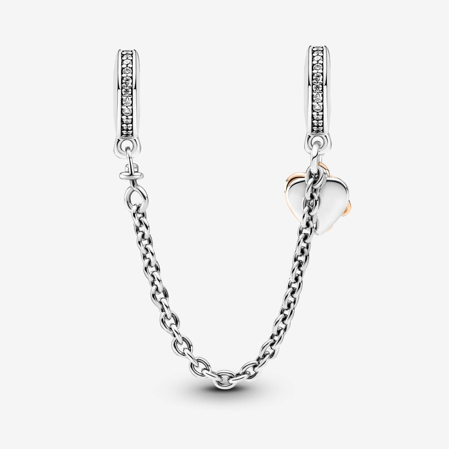 Family Heart Safety Chain Charm