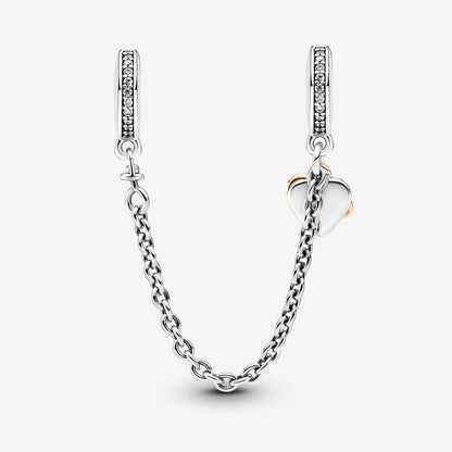 Family Heart Safety Chain Charm