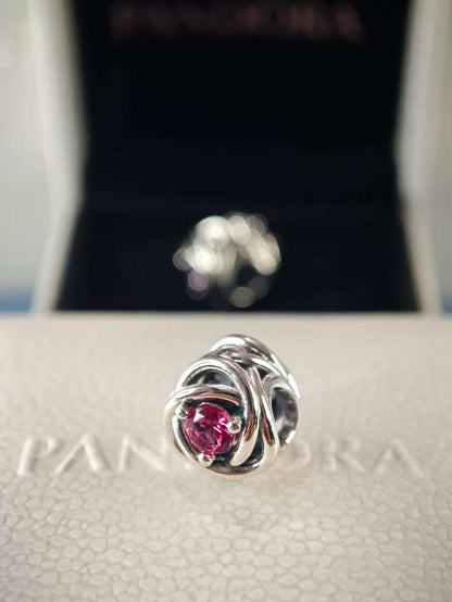 July True Red Eternity Circle Charm