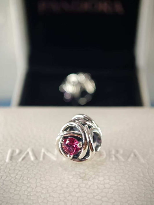 July True Red Eternity Circle Charm