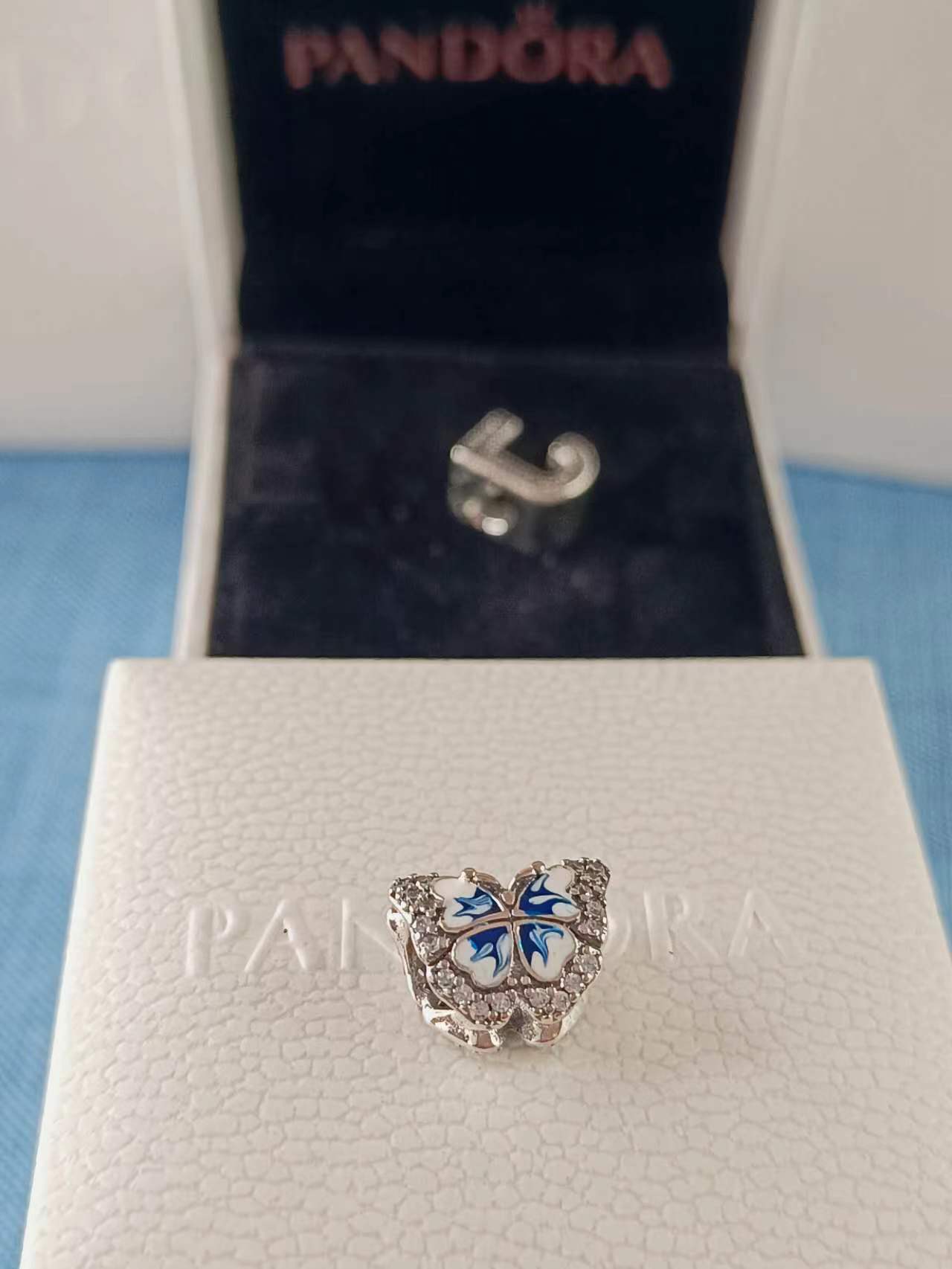 Blue Butterfly Sparkling Charm