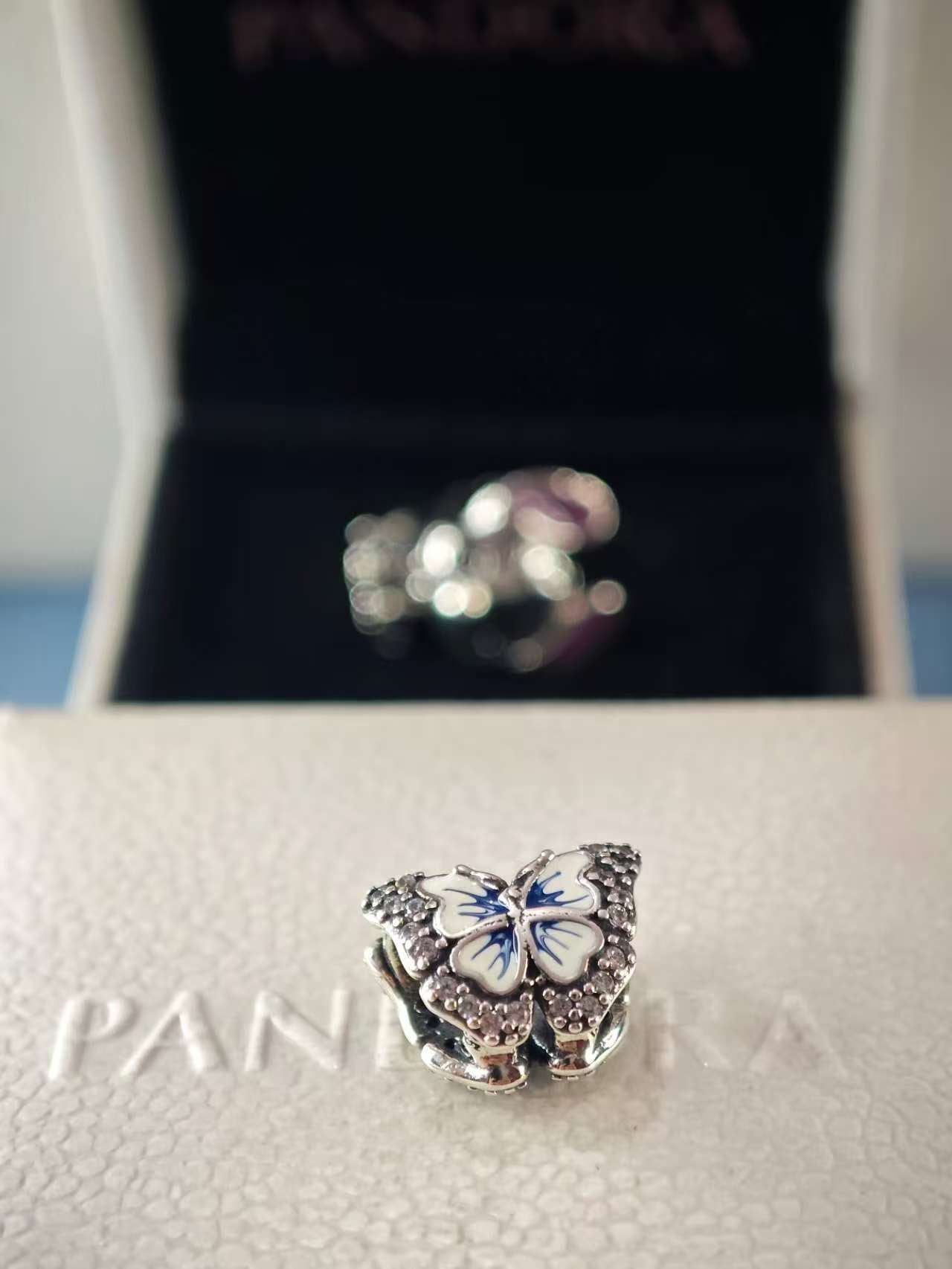Blue Butterfly Sparkling Charm