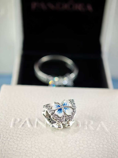 Blue Butterfly Sparkling Charm