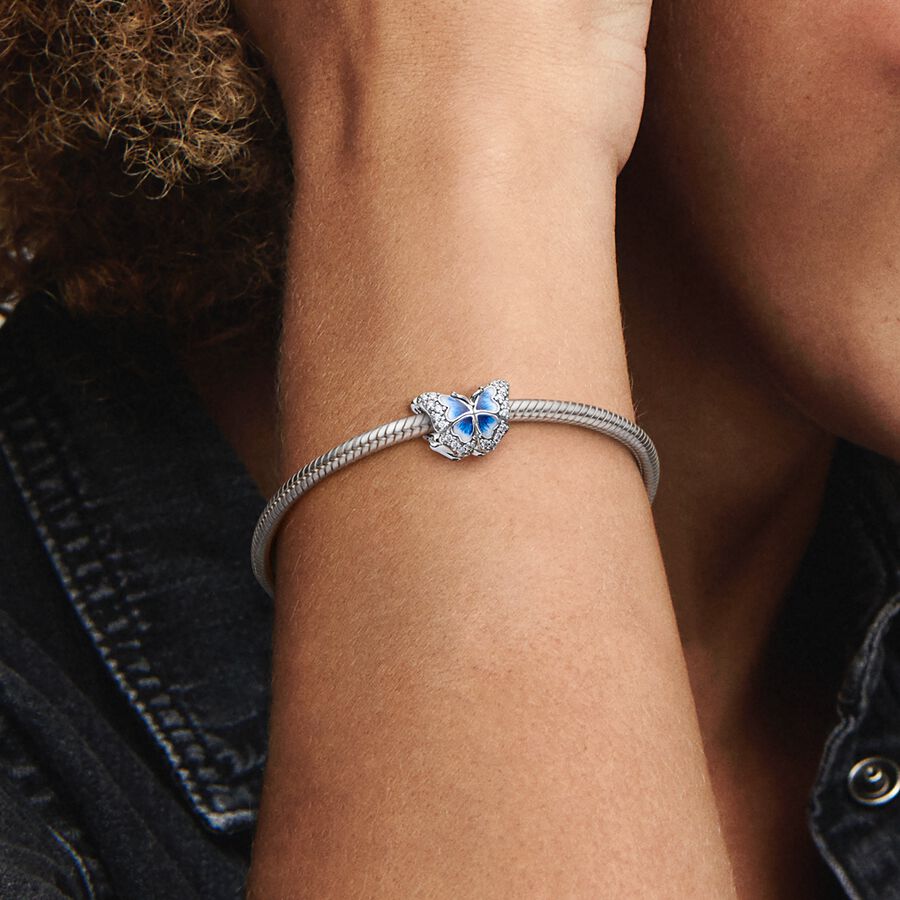 Blue Butterfly Sparkling Charm