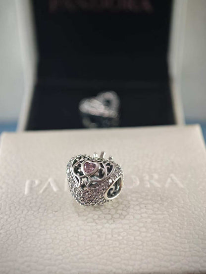 Regal Crown and Heart Charm