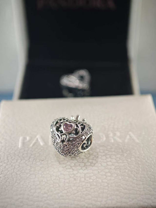 Regal Crown and Heart Charm