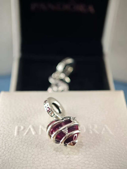 Reveal Your Love Heart Spiral Dangle Charm
