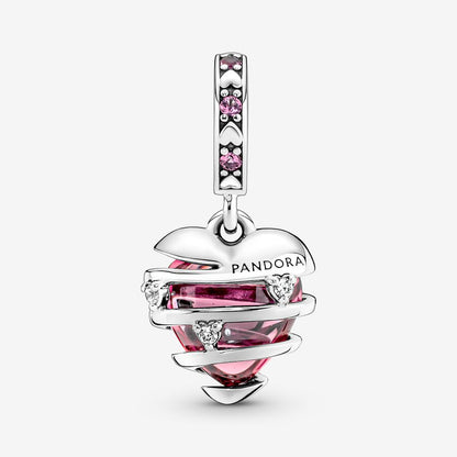 Reveal Your Love Heart Spiral Dangle Charm