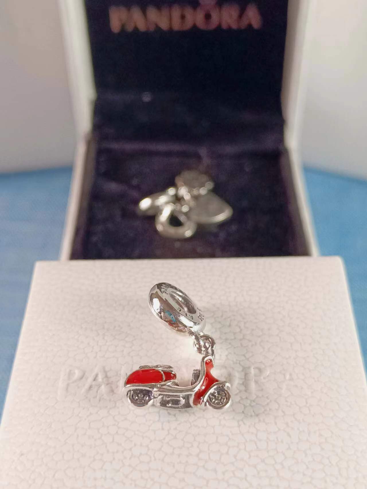 Red Scooter Dangle Charm