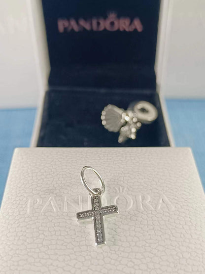 Sparkling Cross Dangle Charm