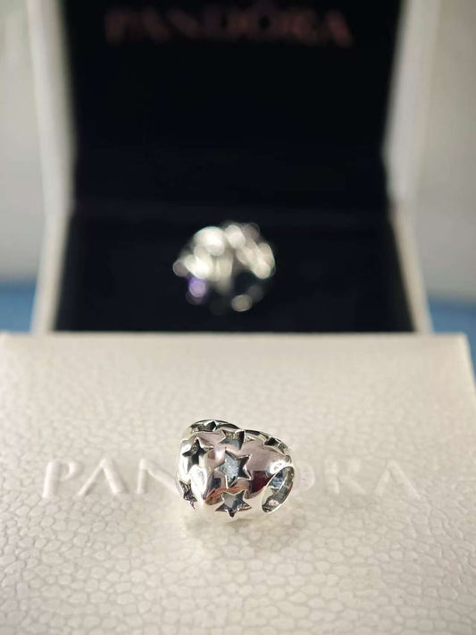 Starry Heart Openwork Charm