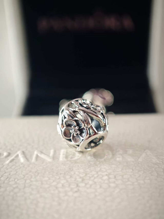 Mystic Floral Charm with Zirconia and Enamel