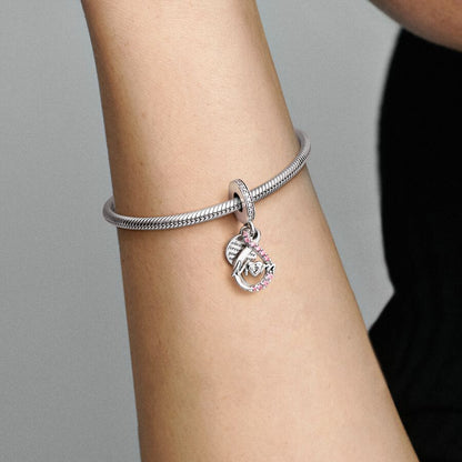 Mom Infinity Double Dangle Charm