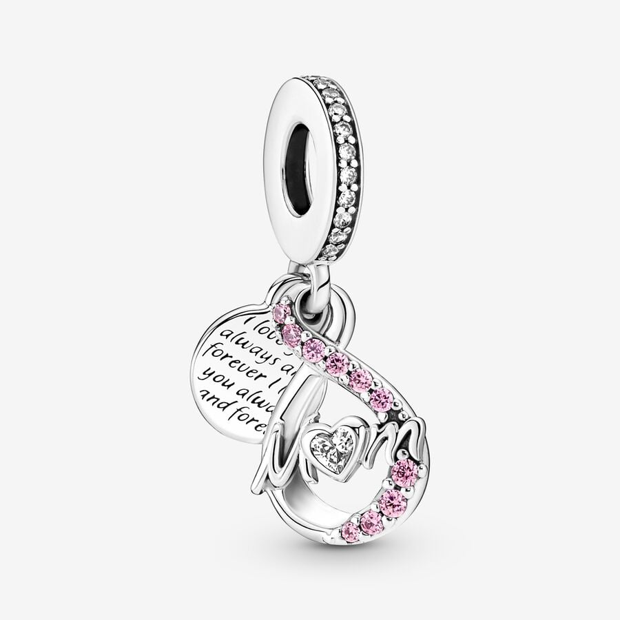Mom Infinity Double Dangle Charm