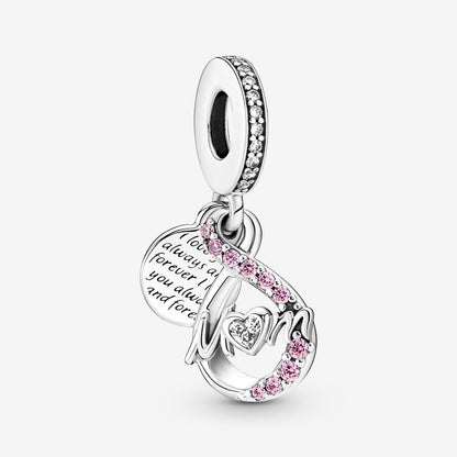 Mom Infinity Double Dangle Charm