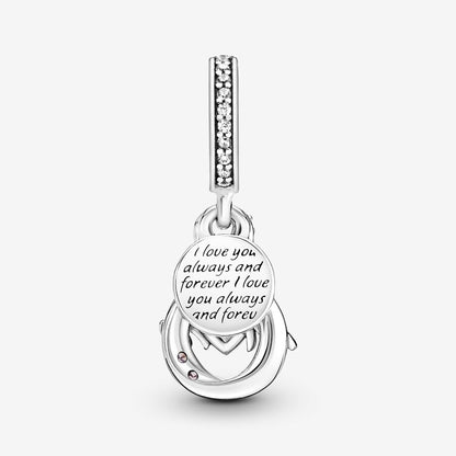 Mom Infinity Double Dangle Charm