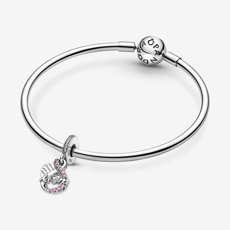 Mom Infinity Double Dangle Charm