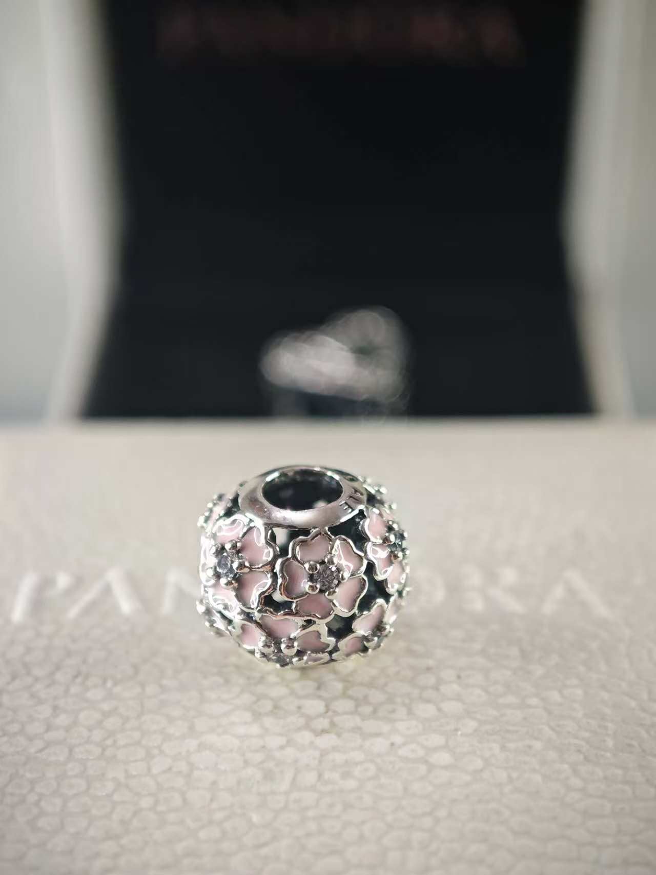 Primrose Meadow Charm with Light Pink Enamel