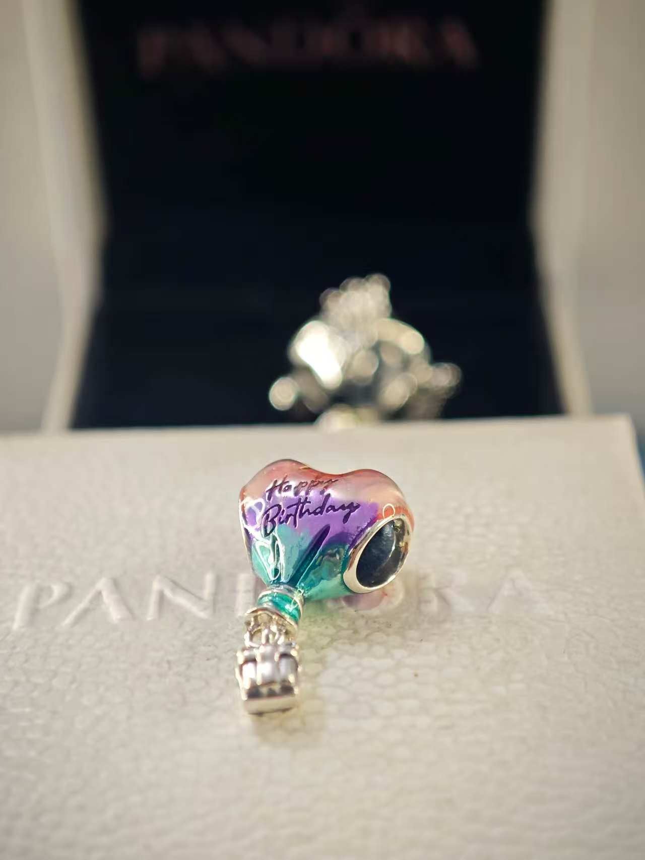 Happy Birthday Hot Air Balloon Charm